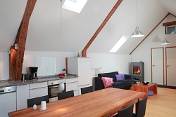 La cuisine et salle à manger dans l'Appartement de vacances Appartement Violet
